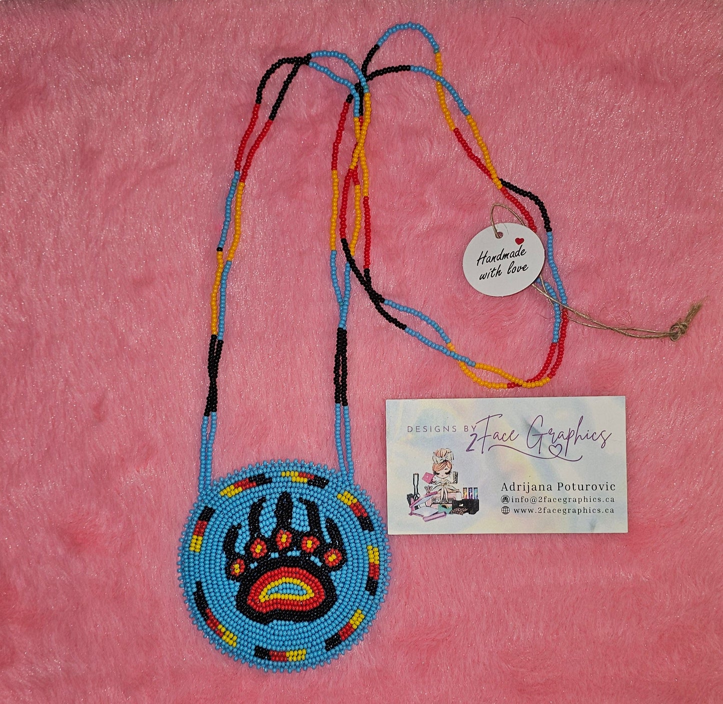Bearpaw blue medicine medallion 2Face Graphics
