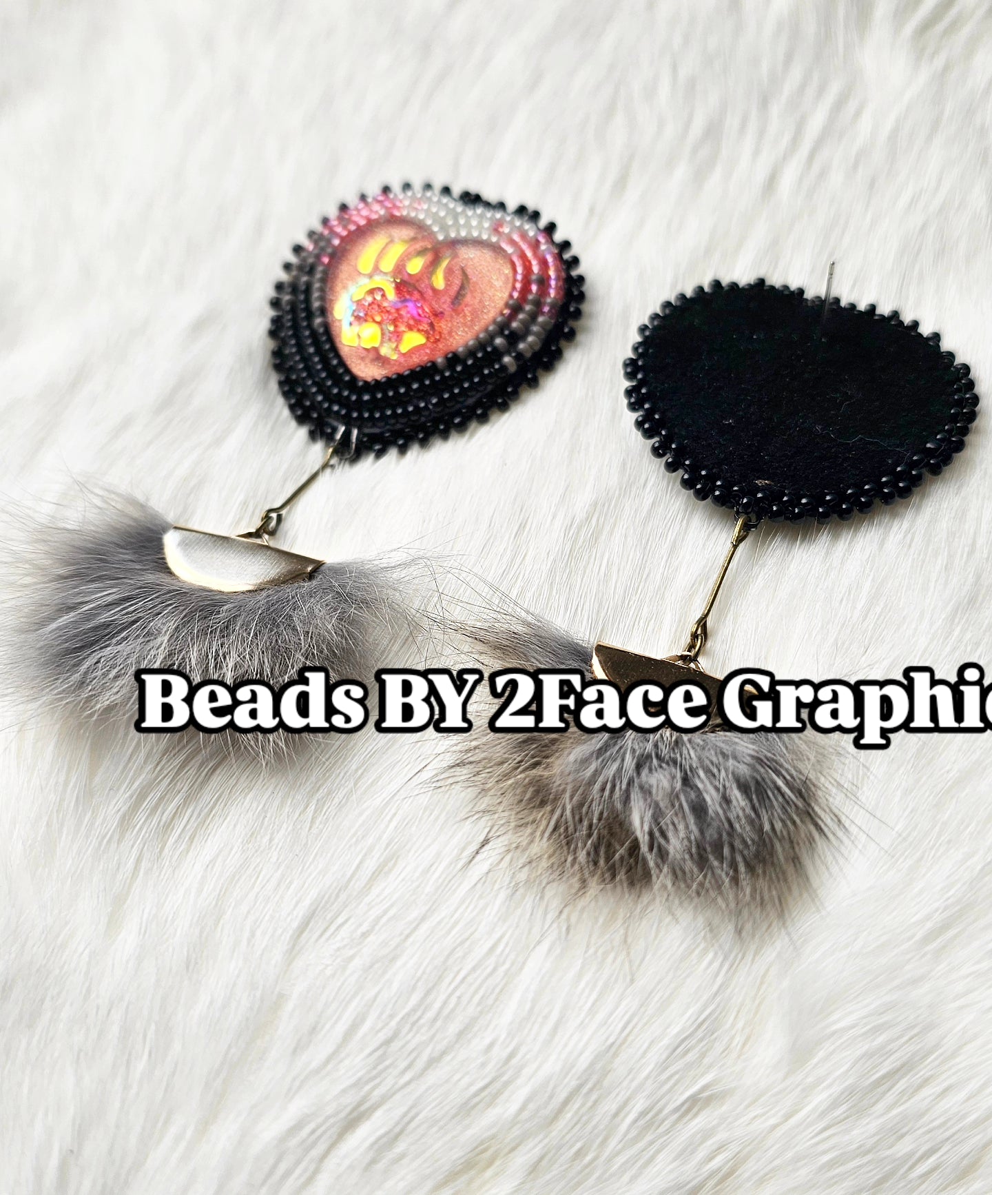 Pink bear claw white fade