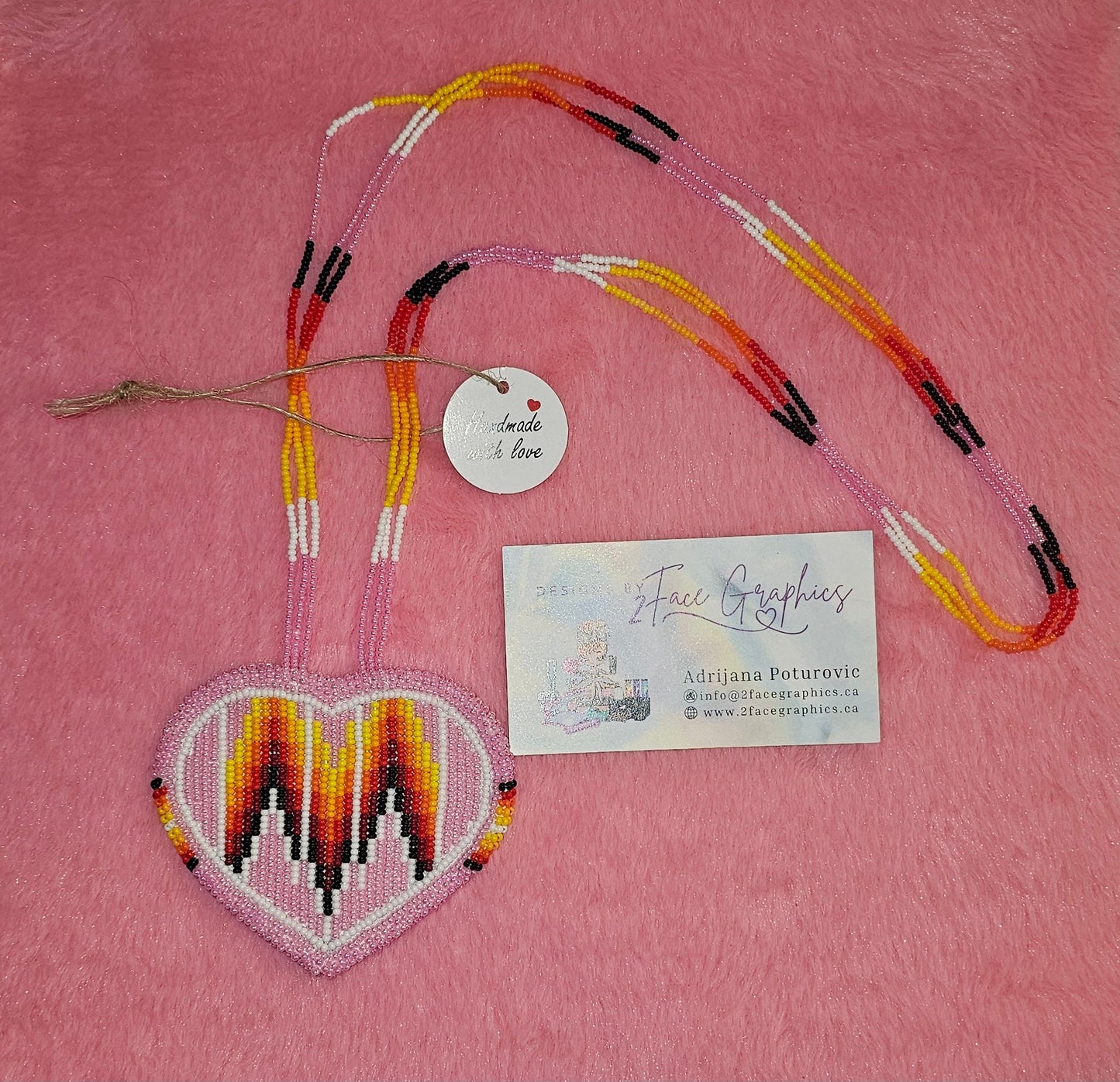 Pink heart medicine medallion 2Face Graphics