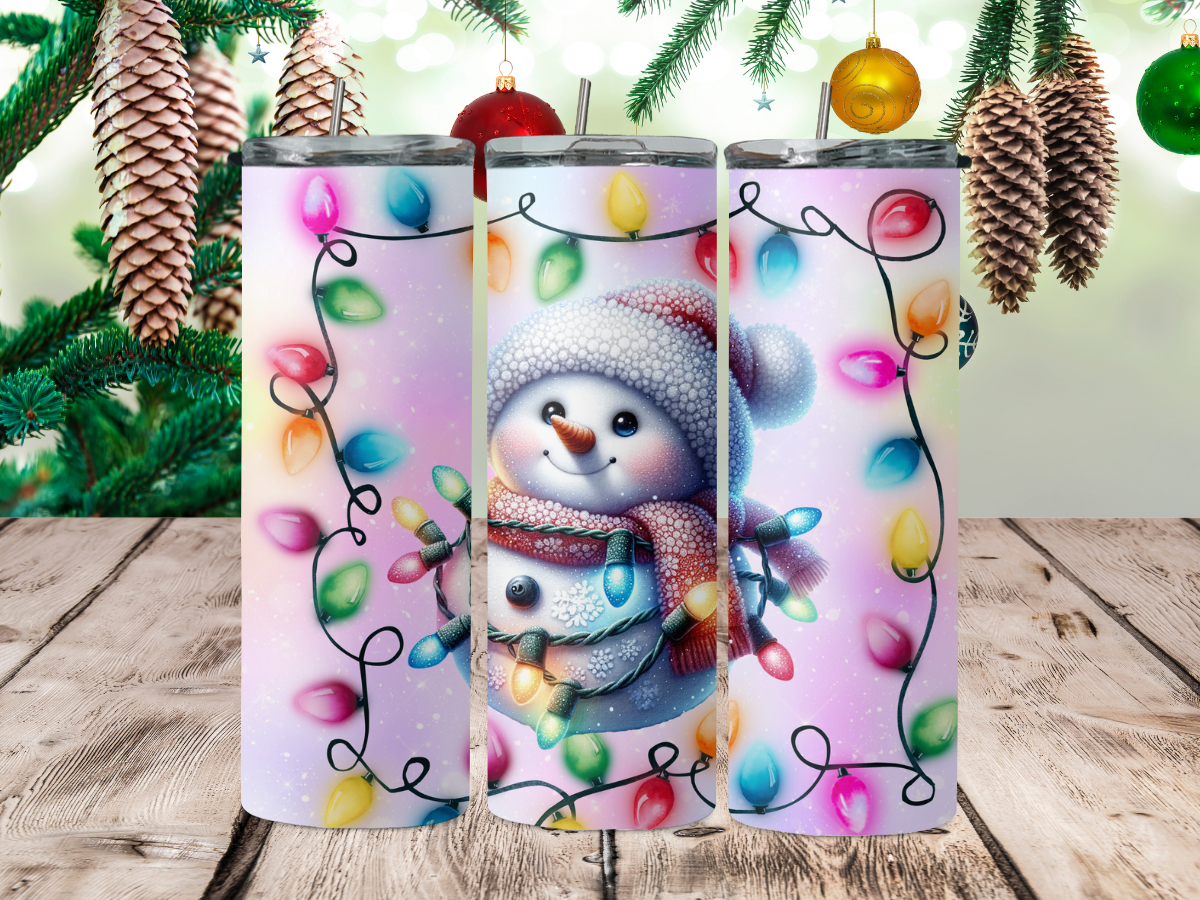 Snowman with lights 2Face Graphics