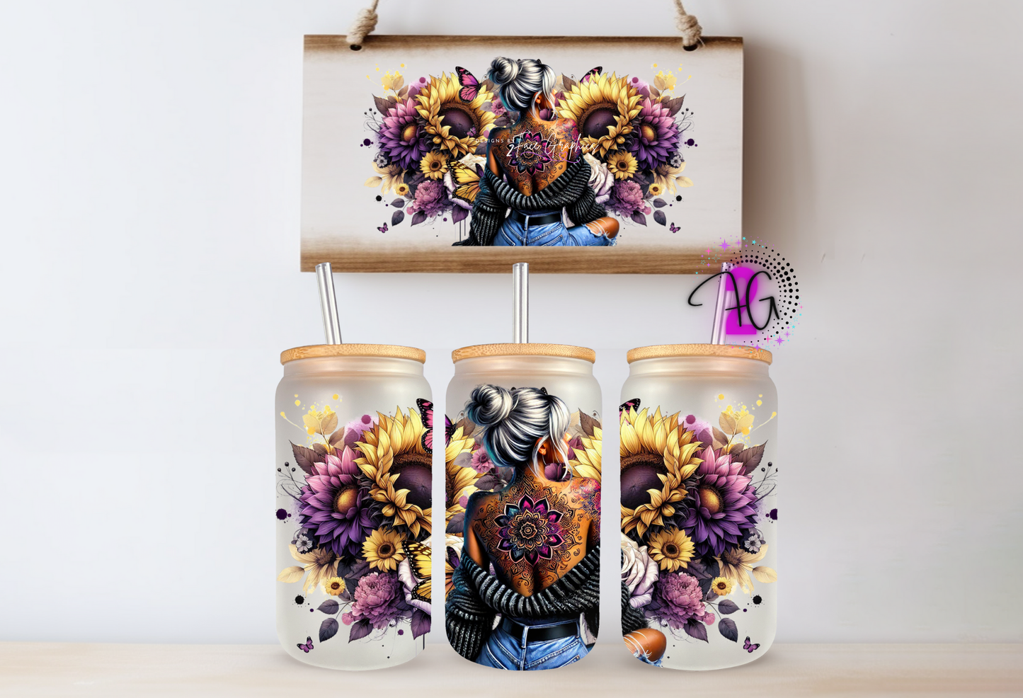 Vibrant flowers tattoo show off 2Face Graphics