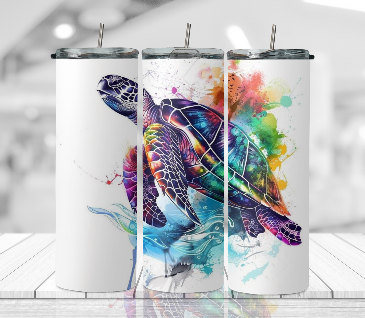 Watercolor Turtle 2Face Graphics