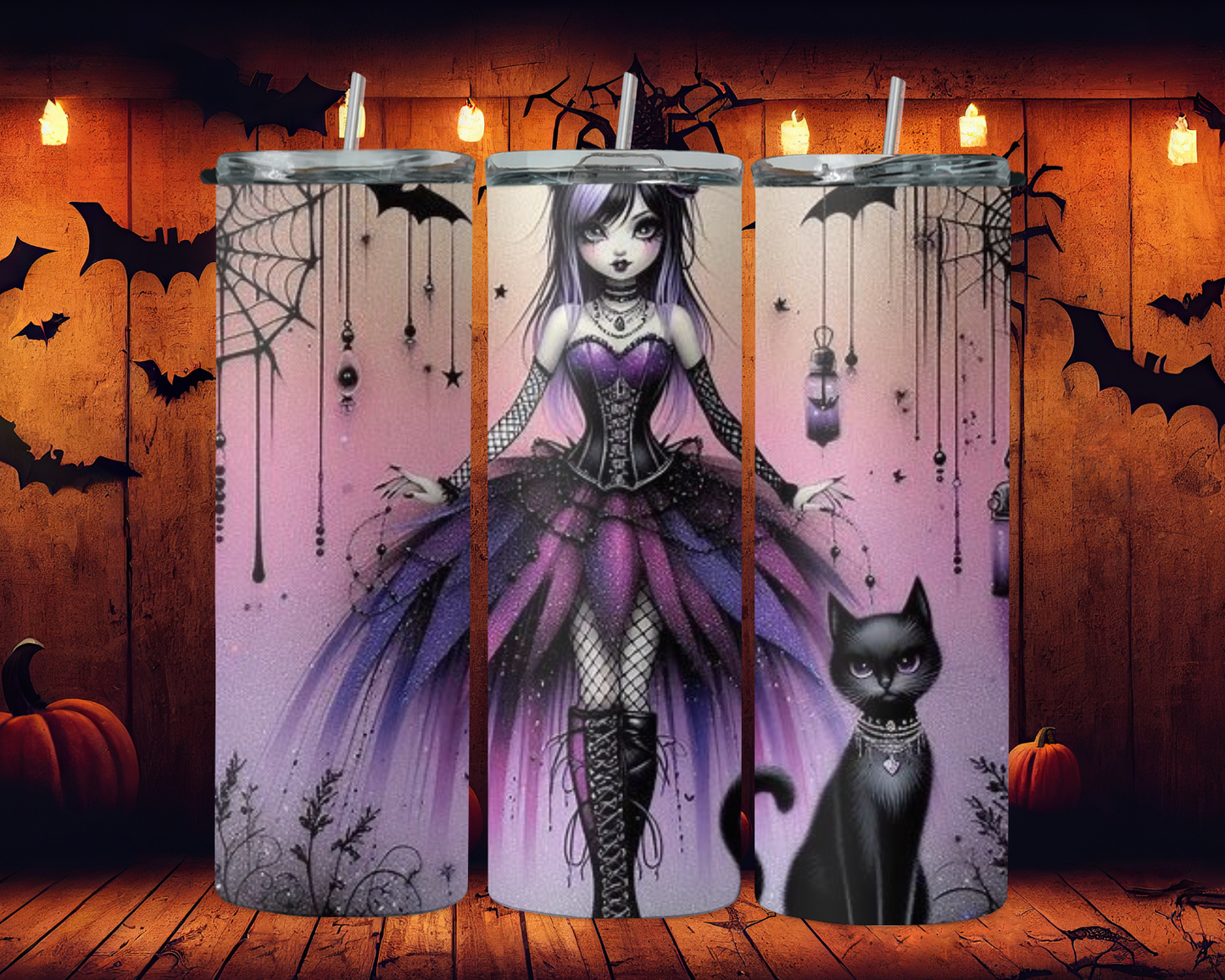 pastel witch and cat