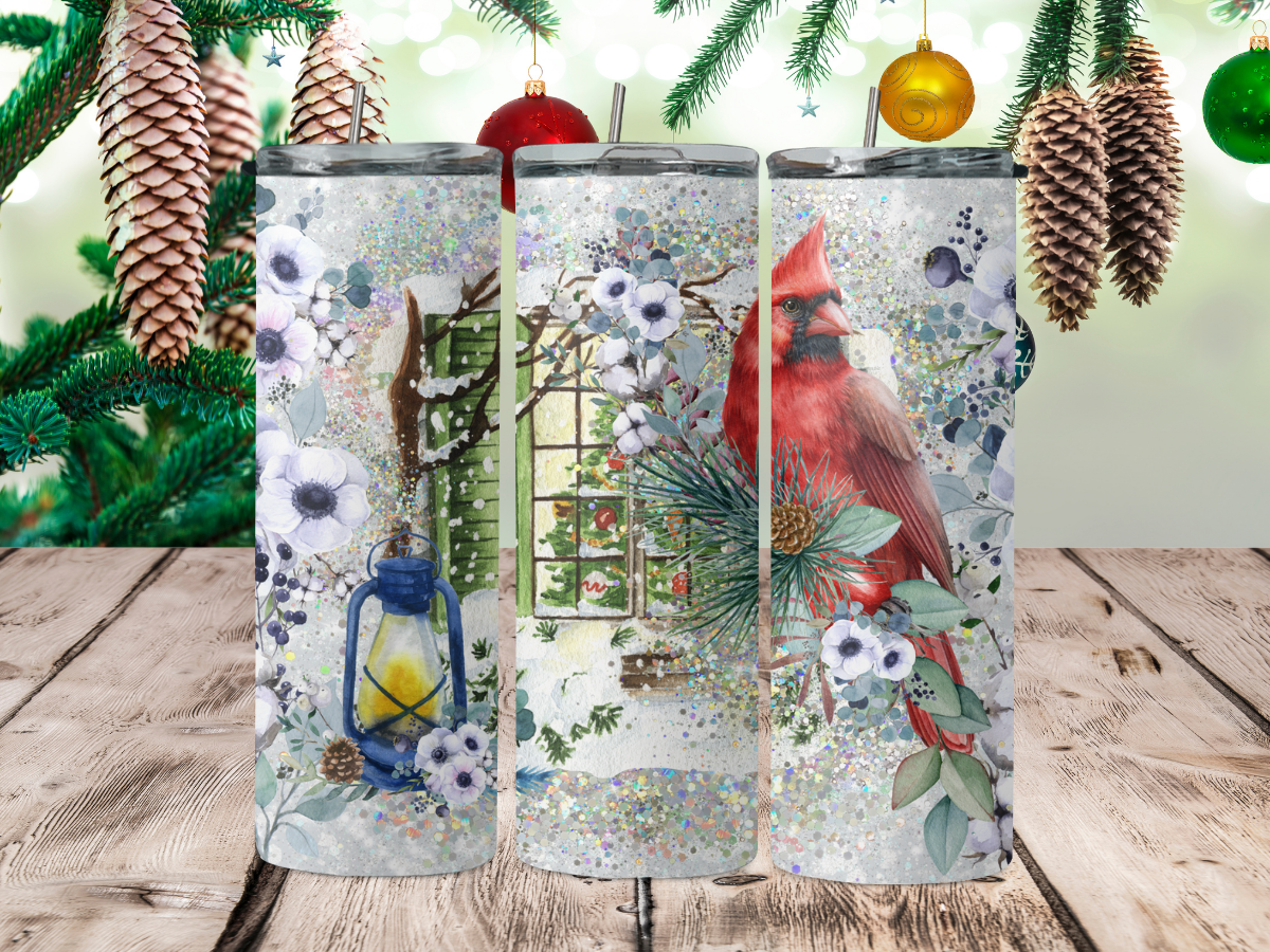 Christmas cardinal red 2Face Graphics