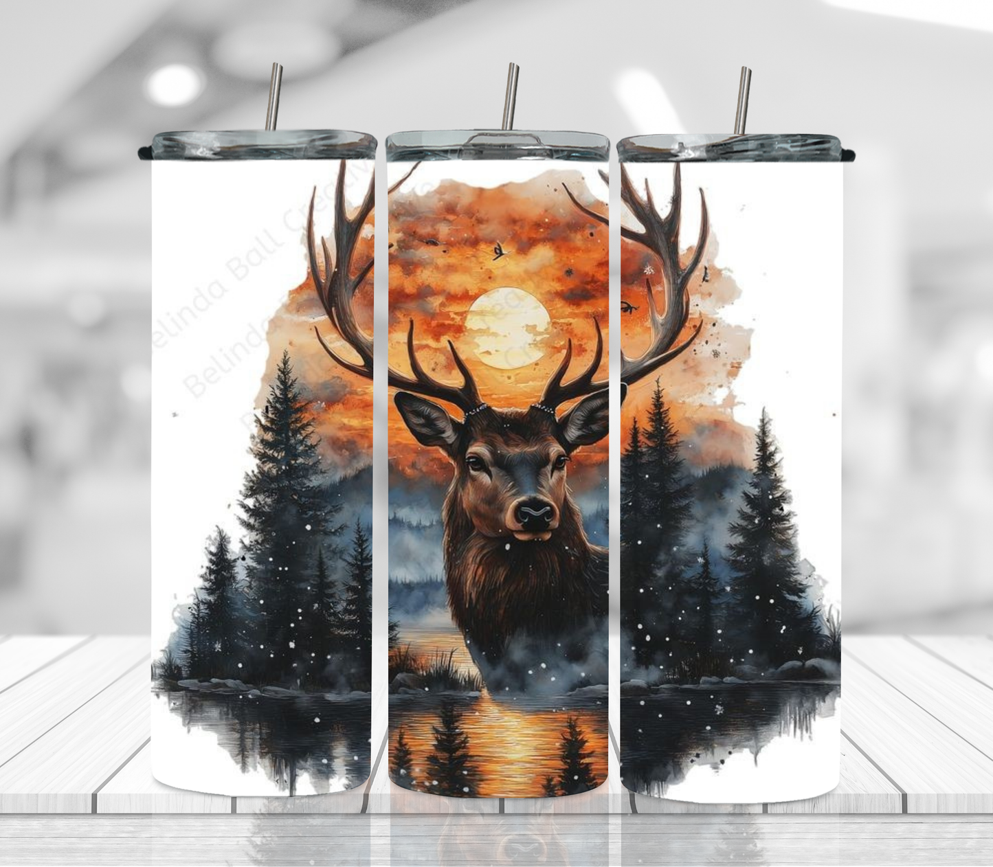 Deer sunset 2Face Graphics