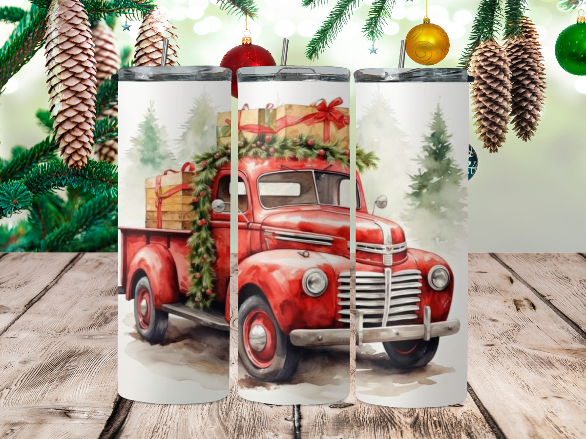 Christmas red pickup 2Face Graphics