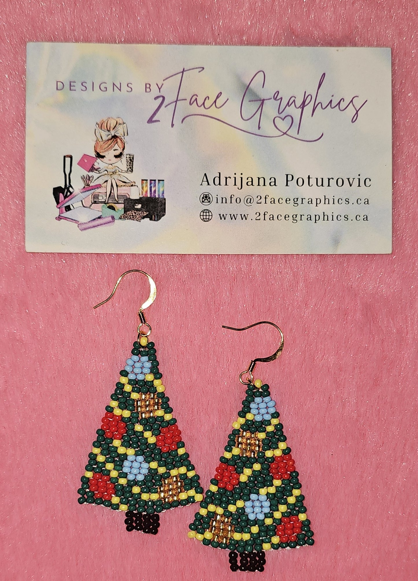 925 Silver Christmas Tree Earrings