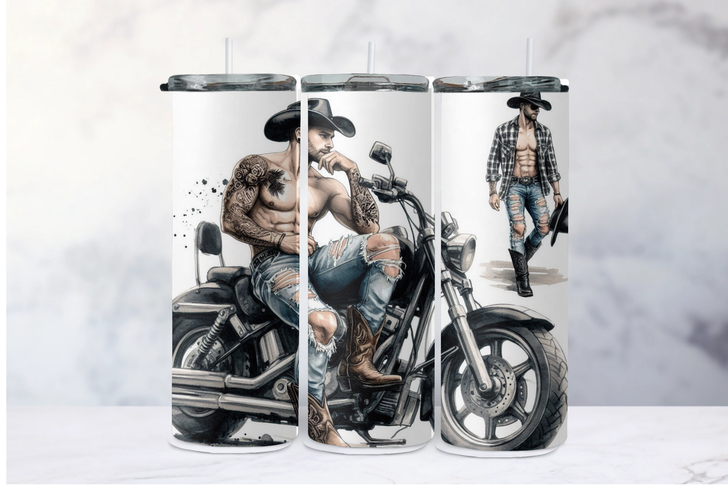 6pack cowboy motorcycle guy