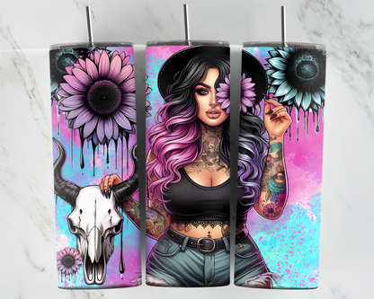 Plus Size Girl With Skull