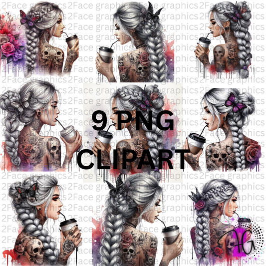 Tattoo Girl Pastel