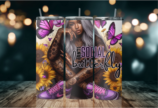 anti social butterfly purple