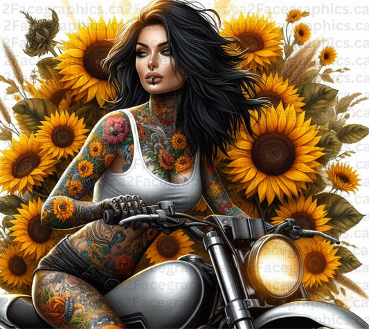 Tatoo girl with sunflowers tattoo sunflowers WRAP