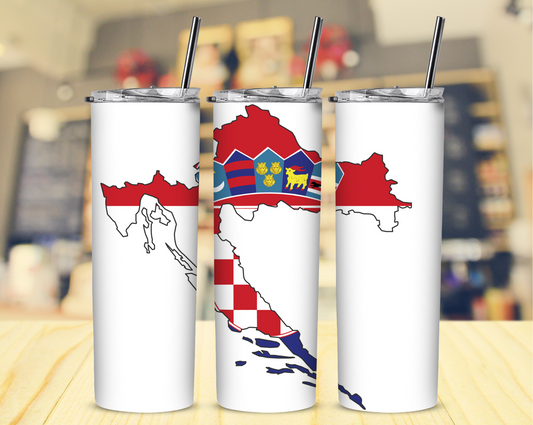 Croatian Map Flag Tumbler