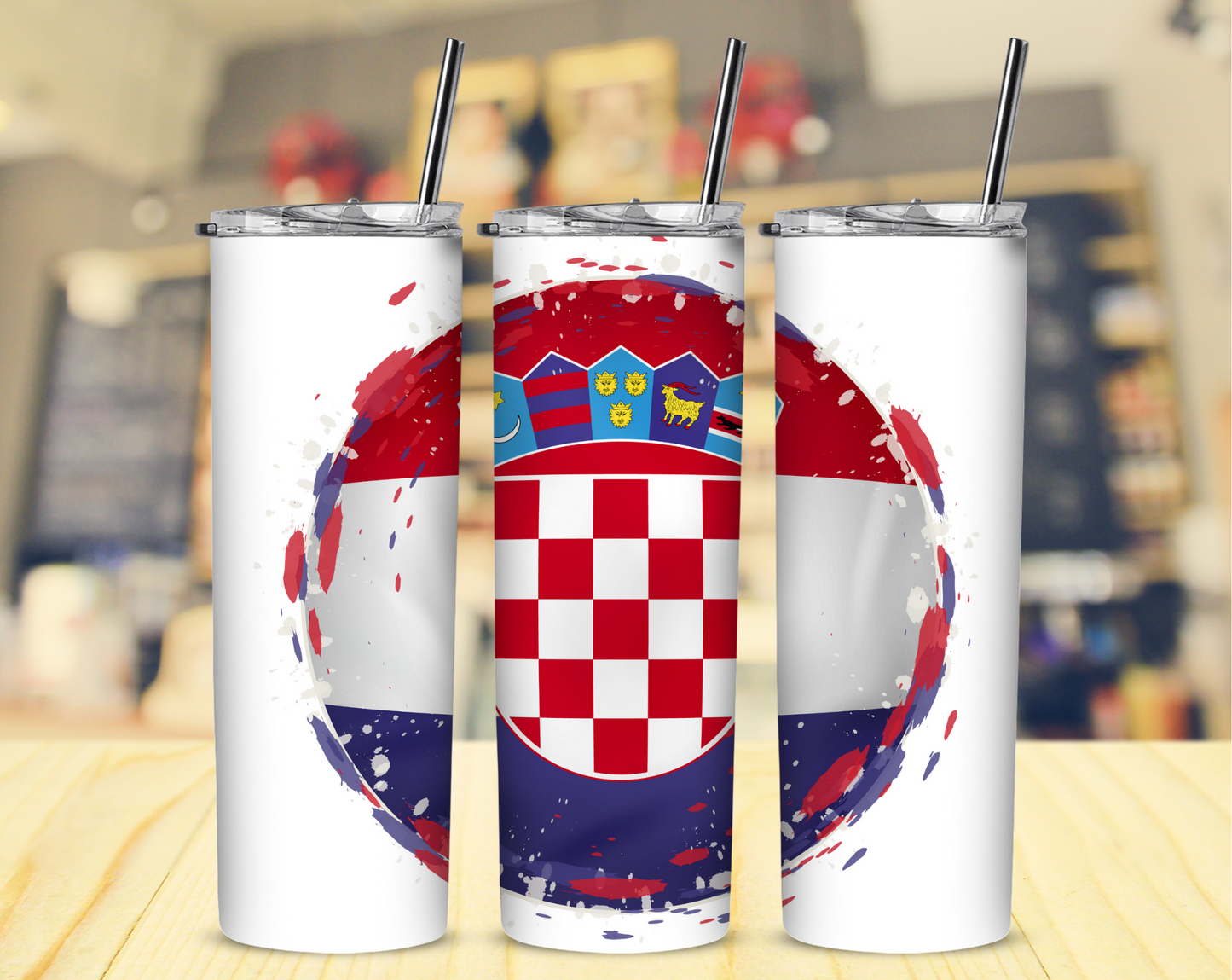 Croatian Flag Circle Tumbler