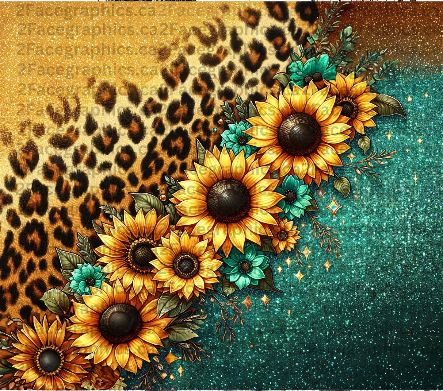 Glitter Sunflower WRAP