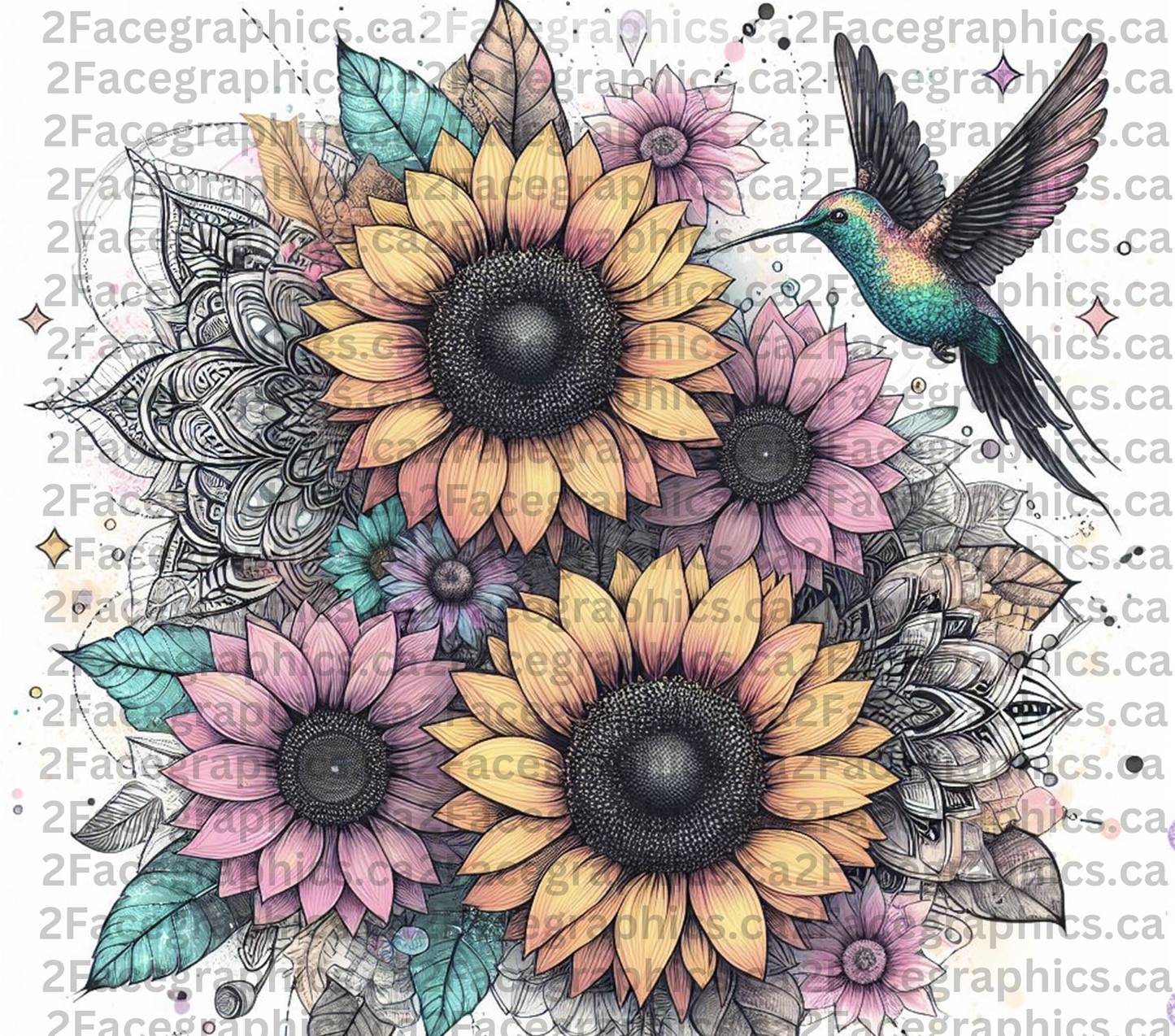 Sunflower Hummingbird WRAP