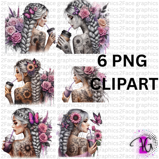 Lilac Rose Tattoo Girl