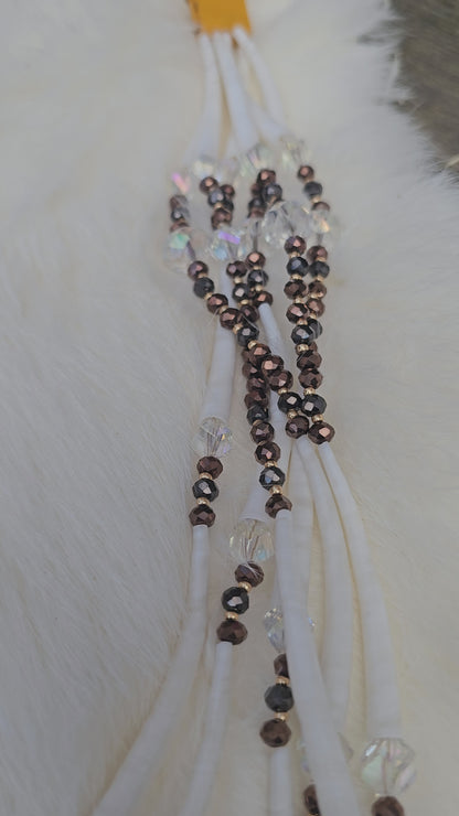 Dentalium necklace earring set