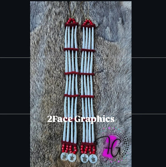 Turtle dentalium earring 2Face Graphics