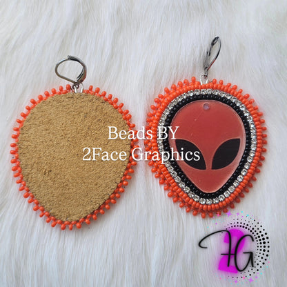 Alien earrings 2Face Graphics