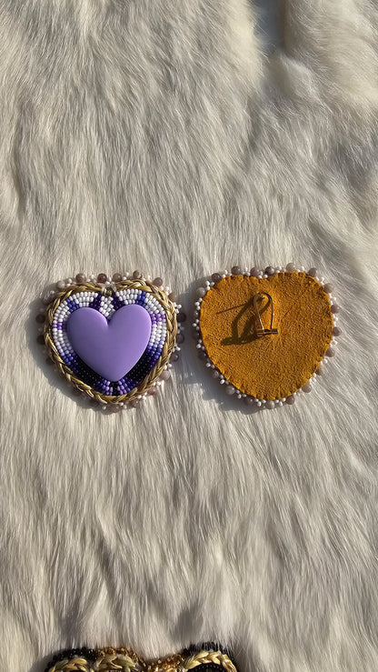 Purple beaded purple stone