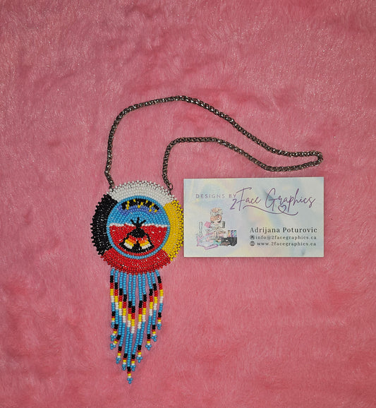 Rear view teepee medicine medallion