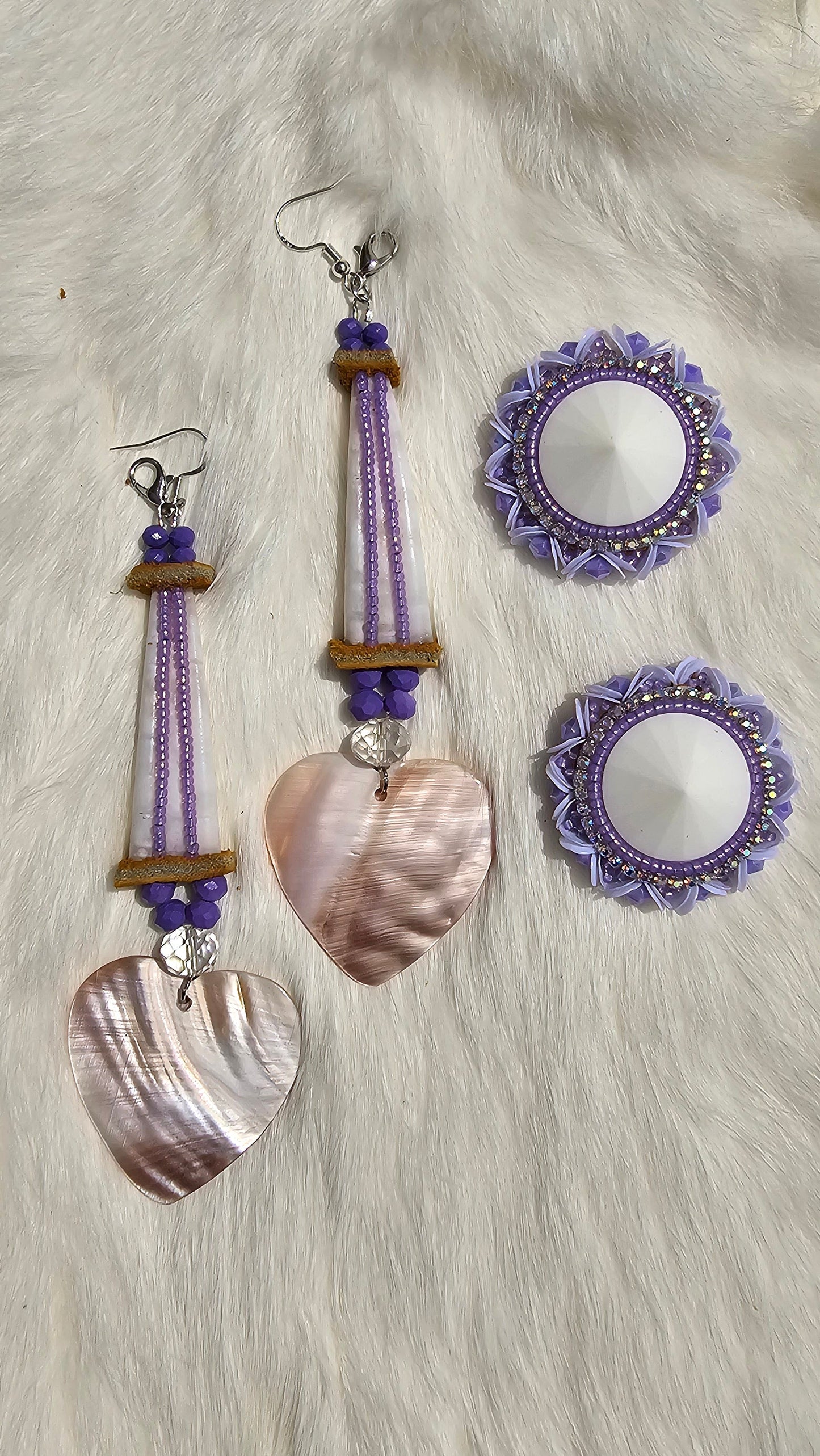 Dimond circle cut purple set 2 in 1