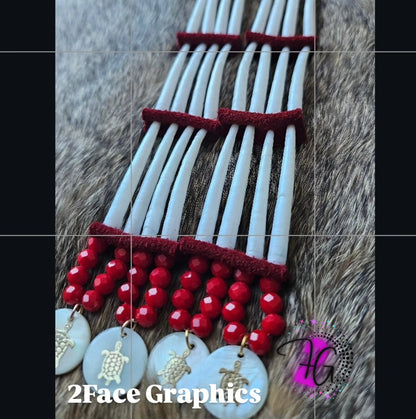 Turtle dentalium earring 2Face Graphics