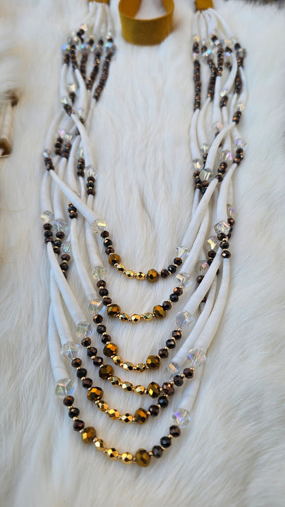 Dentalium necklace earring set 2Face Graphics