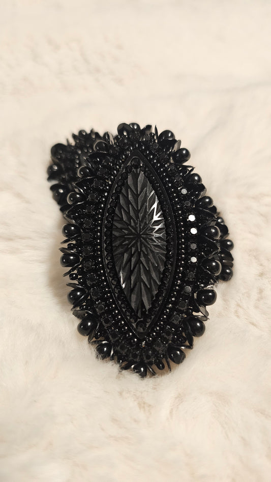 Black dimond earring