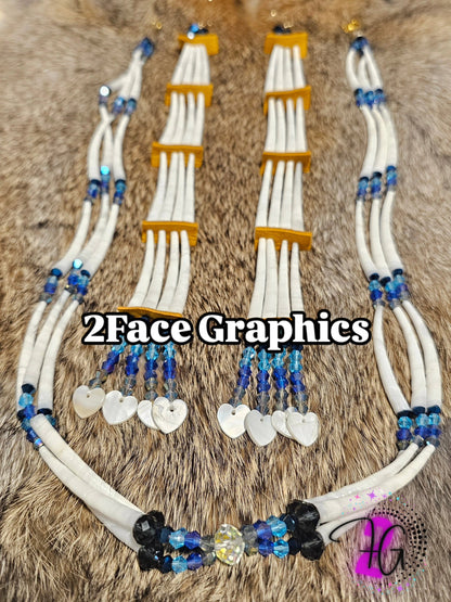 Dentalium earring combo set 2Face Graphics
