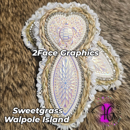 Sweetgrass Turtle beaded earrings