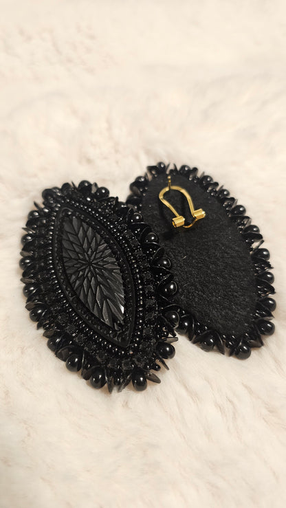 Black dimond earring