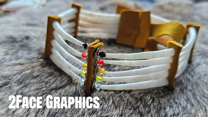 Multi way dentalium earring set 2Face Graphics