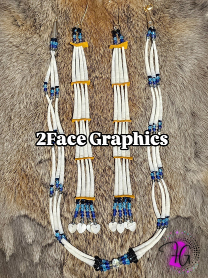 Dentalium earring combo set 2Face Graphics