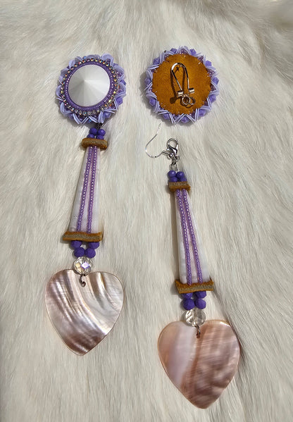 Dimond circle cut purple set 2 in 1