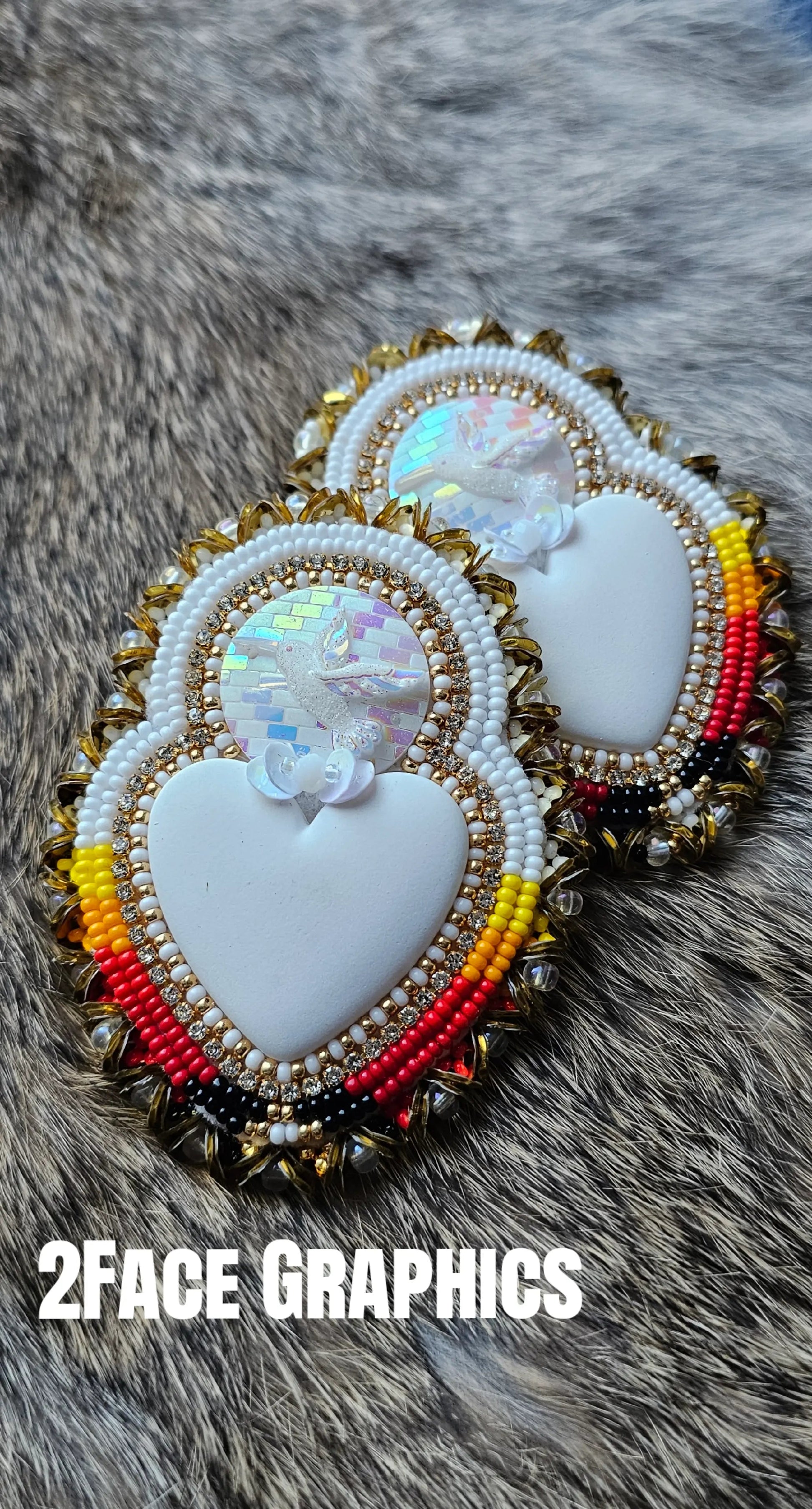 Multi way dentalium earring set 2Face Graphics