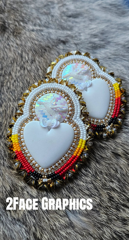 Multi way dentalium earring set 2Face Graphics