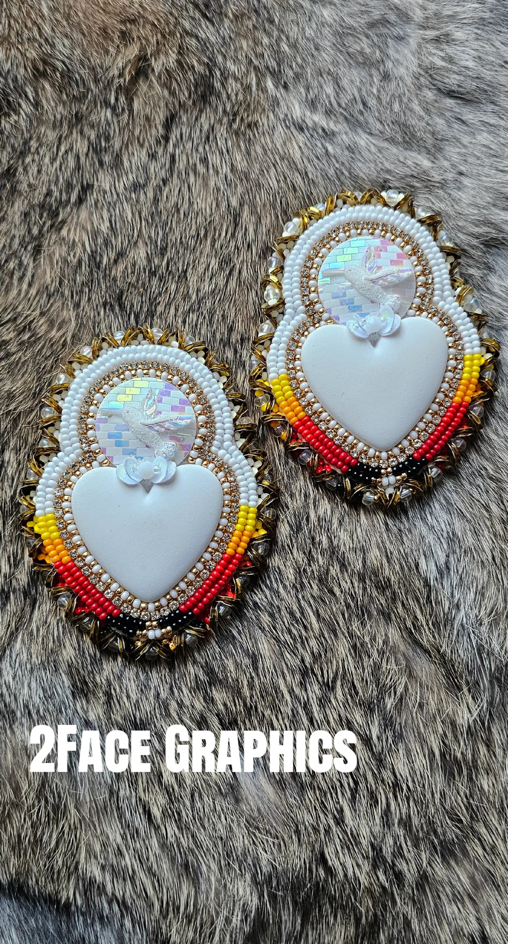 Multi way dentalium earring set 2Face Graphics