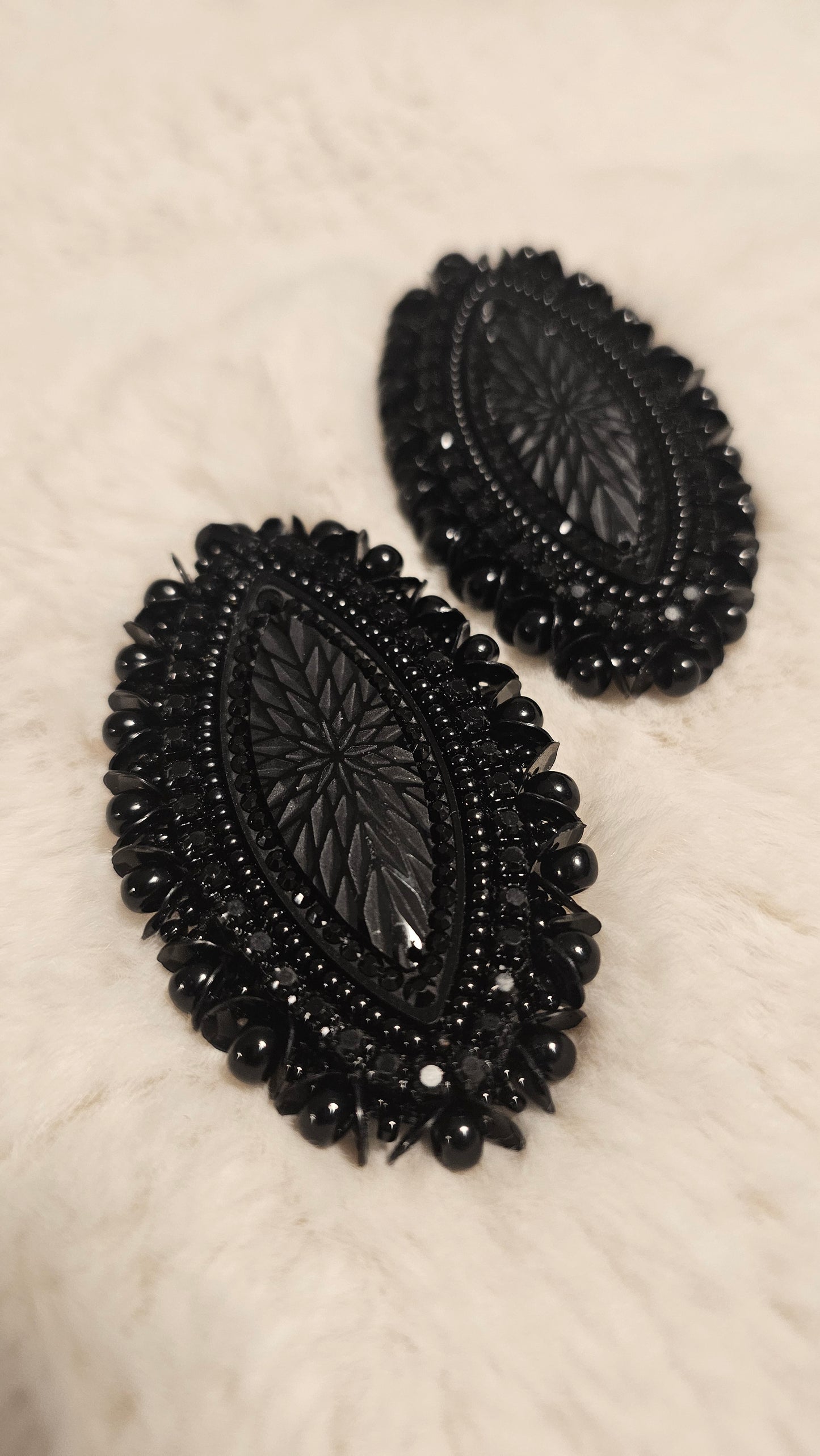 Black dimond earring