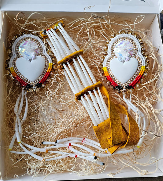 Multi way dentalium earring set 2Face Graphics
