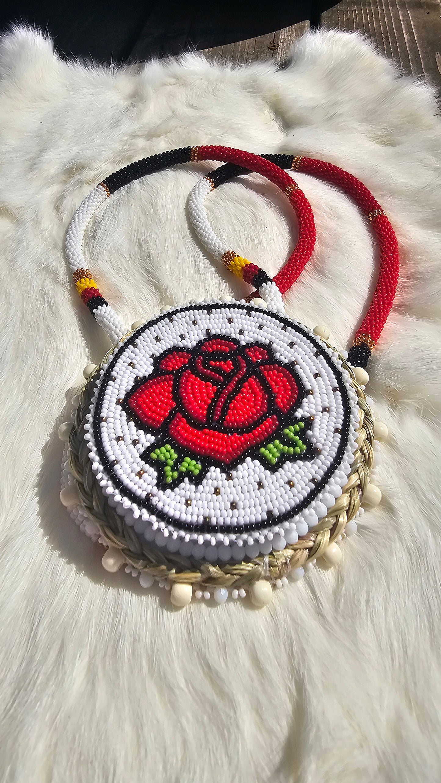 Red rose medallion spinner red led