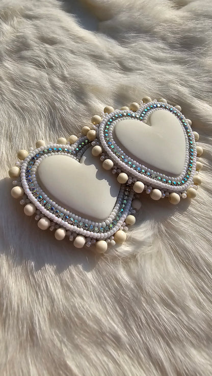White dentalium necklace earring set
