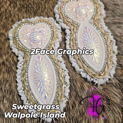 Sweetgrass Turtle beaded earrings