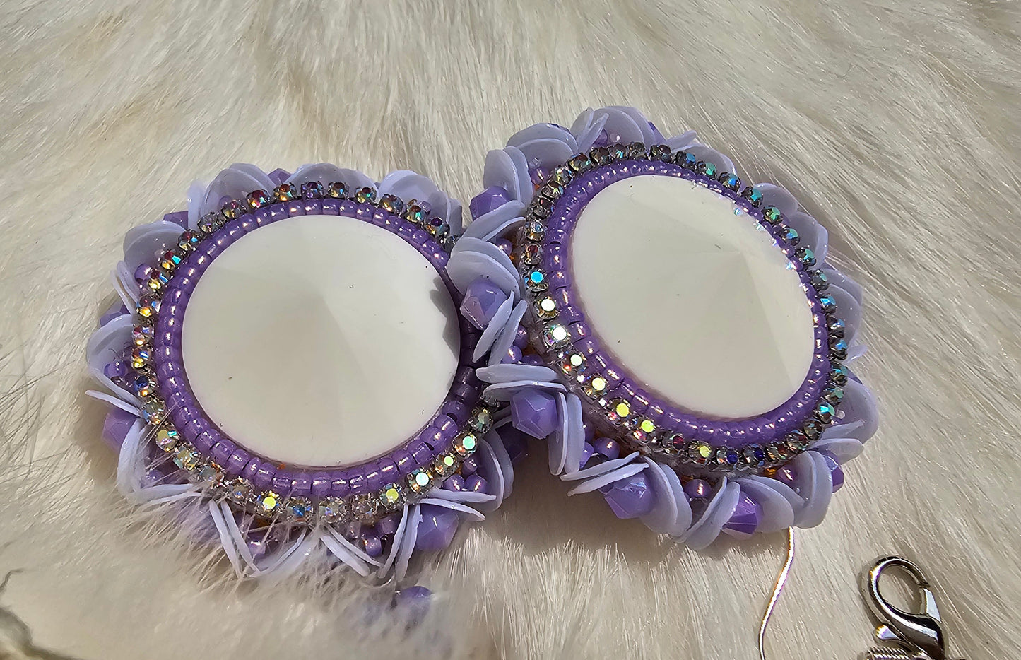 Dimond circle cut purple set 2 in 1