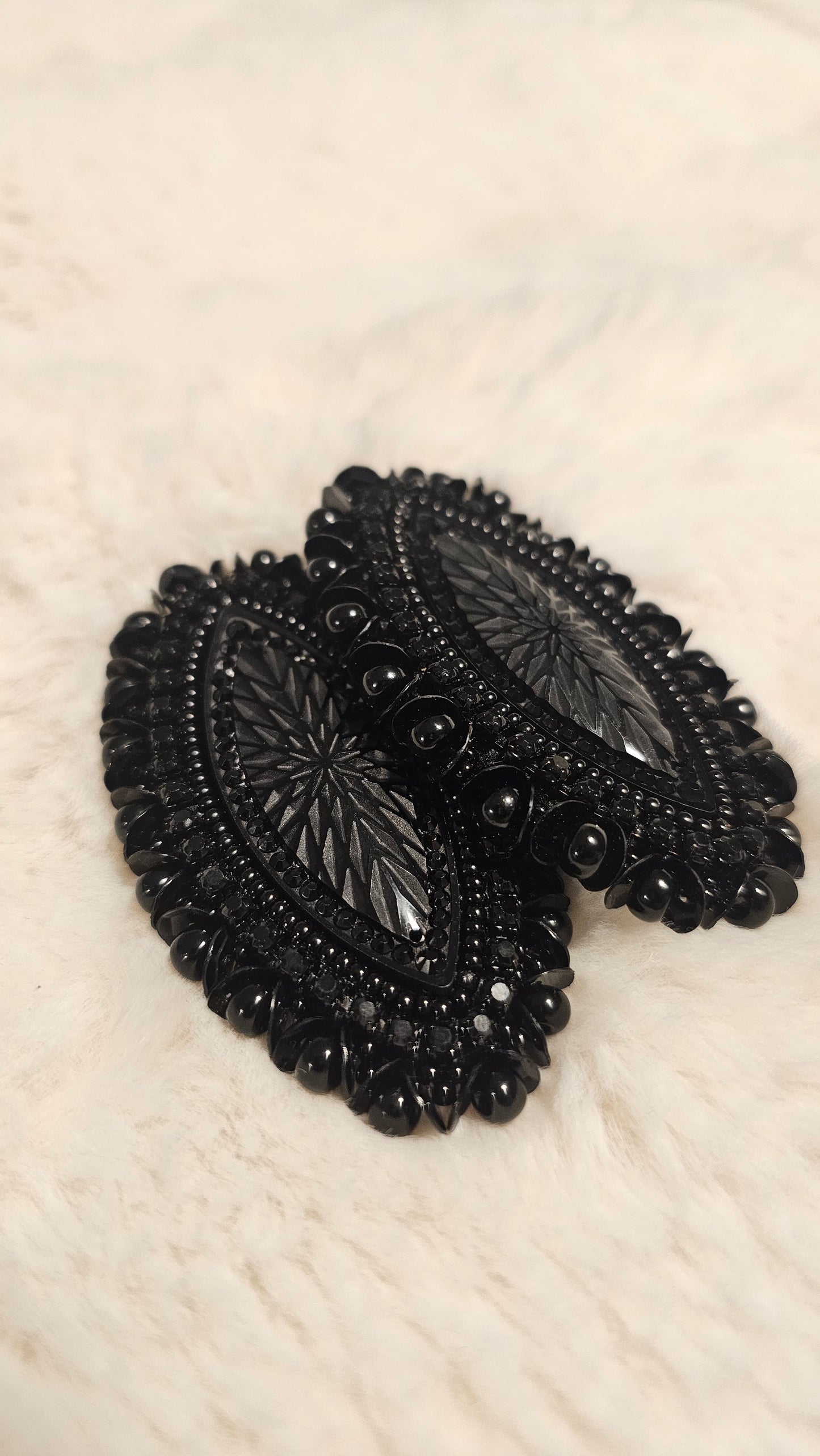 Black dimond earring