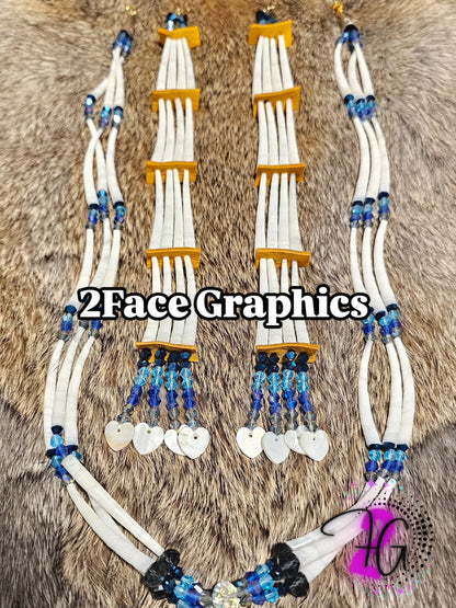 Dentalium earring combo set 2Face Graphics