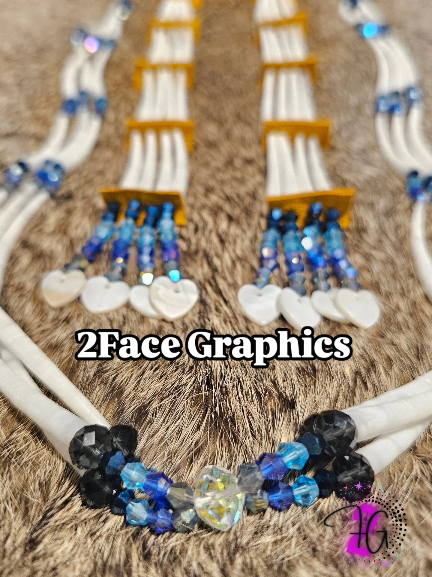 Dentalium earring combo set 2Face Graphics