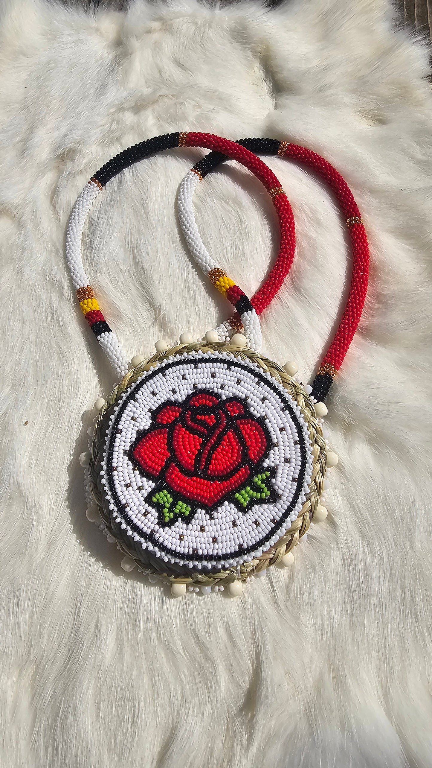 Red rose medallion spinner red led