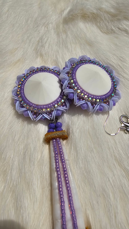 Dimond circle cut purple set 2 in 1